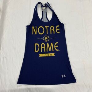 Under Armour Notre Dame Fighting Irish Navy Blue Ribbed Racerback Tank Top SM
